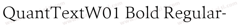 QuantTextW01 Bold Regular字体转换